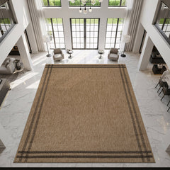 Woolen Natural 7 Indoor/Outdoor Rug | Rustic Jute Style - Ornate Home