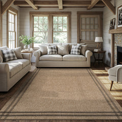Woolen Natural 7 Indoor/Outdoor Rug | Rustic Jute Style - Ornate Home
