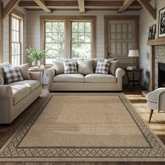 Woolen Natural Easy Jute-Look Area Rug | Pet-Friendly & Durable - Ornate Home