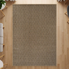 Woolen Natural Easy Jute-Look Rug | Indoor/Outdoor Washable - Ornate Home