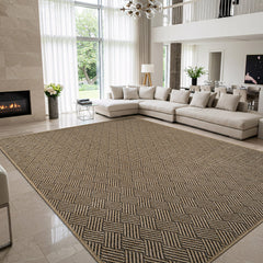Woolen Natural Easy Jute-Look Rug | Indoor/Outdoor Washable - Ornate Home