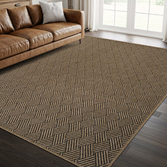 Woolen Natural Easy Jute-Look Rug | Indoor/Outdoor Washable - Ornate Home