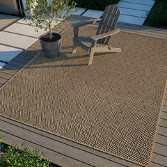 Woolen Natural Easy Jute-Look Rug | Indoor/Outdoor Washable - Ornate Home