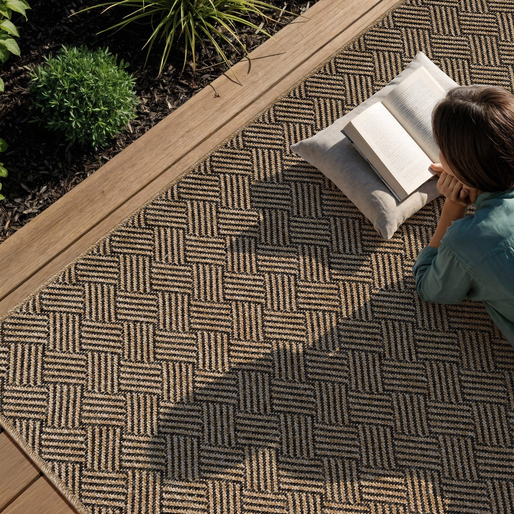 Woolen Natural Easy Jute-Look Rug | Indoor/Outdoor Washable - Ornate Home
