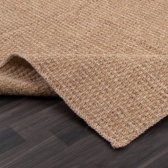 Woolen Natural Jute-Look Area Rug | Classic Earthy Style - Ornate Home