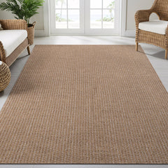 Woolen Natural Jute-Look Area Rug | Classic Earthy Style - Ornate Home