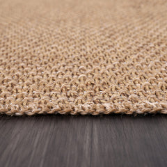 Woolen Natural Jute-Look Area Rug | Classic Earthy Style - Ornate Home