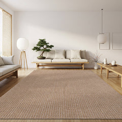 Woolen Natural Jute-Look Area Rug | Classic Earthy Style - Ornate Home
