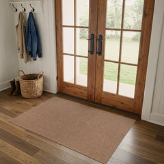 Woolen Natural Jute-Look Area Rug | Classic Earthy Style - Ornate Home