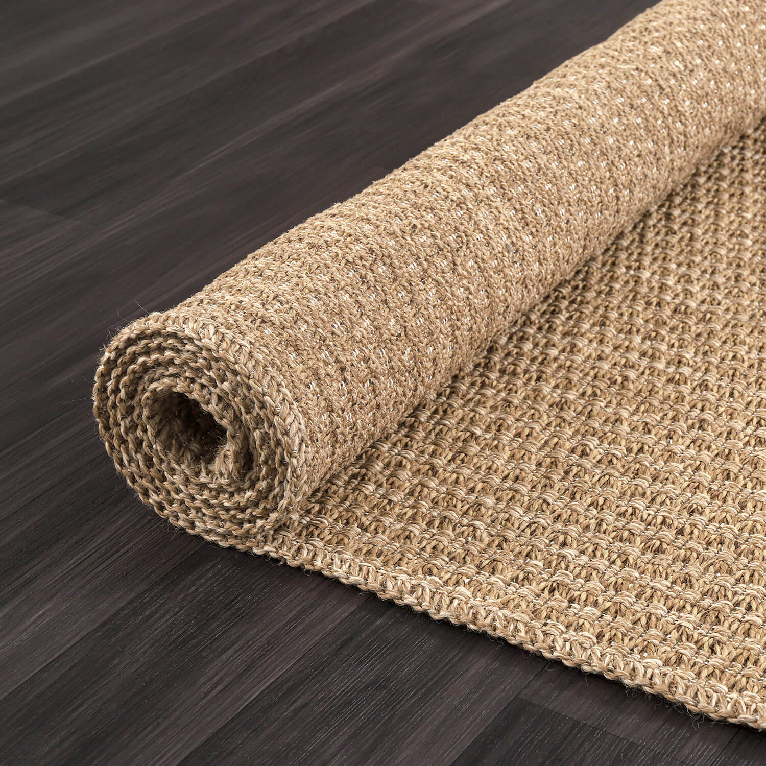Wooly Easy Jute Natural Color Washable Indoor Outdoor Area Rugs - Ornate Home