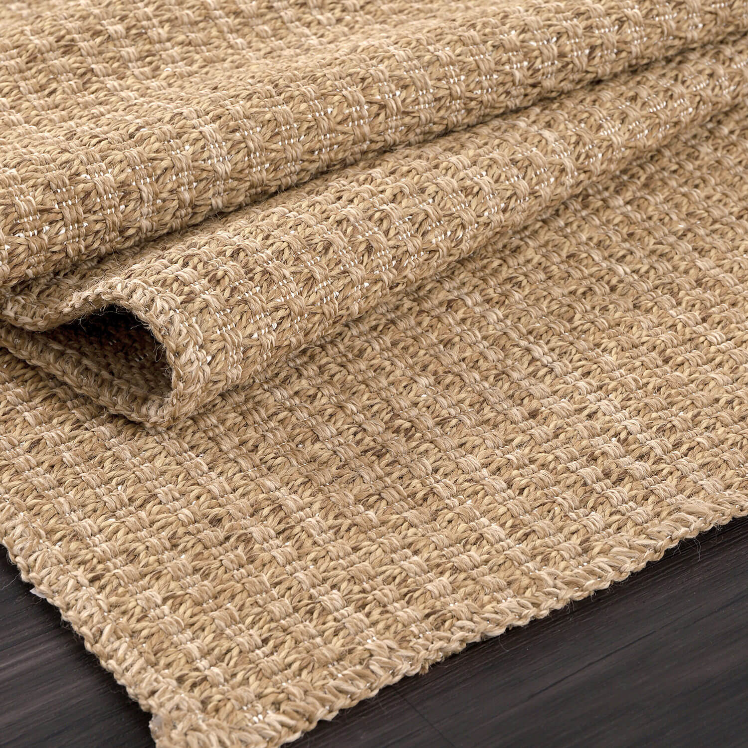 Wooly Easy Jute Natural Color Washable Indoor Outdoor Area Rugs - Ornate Home