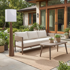 Woonari Brown Solar Floor Lamp - Ornate Home