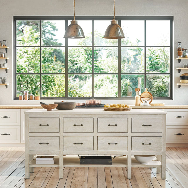 Workstation Creamwood Cabinet - Ornate Home