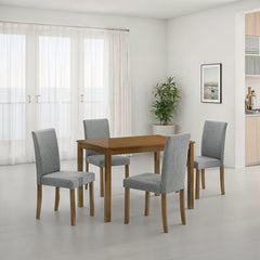 Worland Medium Oak 5 Pc. Dining Table Set - Ornate Home
