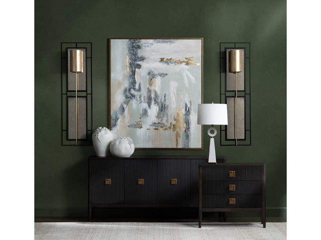 Worthington Brown/Black Four-Door Sideboard - Ornate Home
