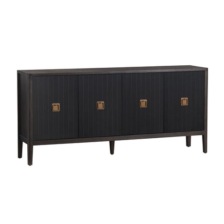 Worthington Brown/Black Four-Door Sideboard - Ornate Home