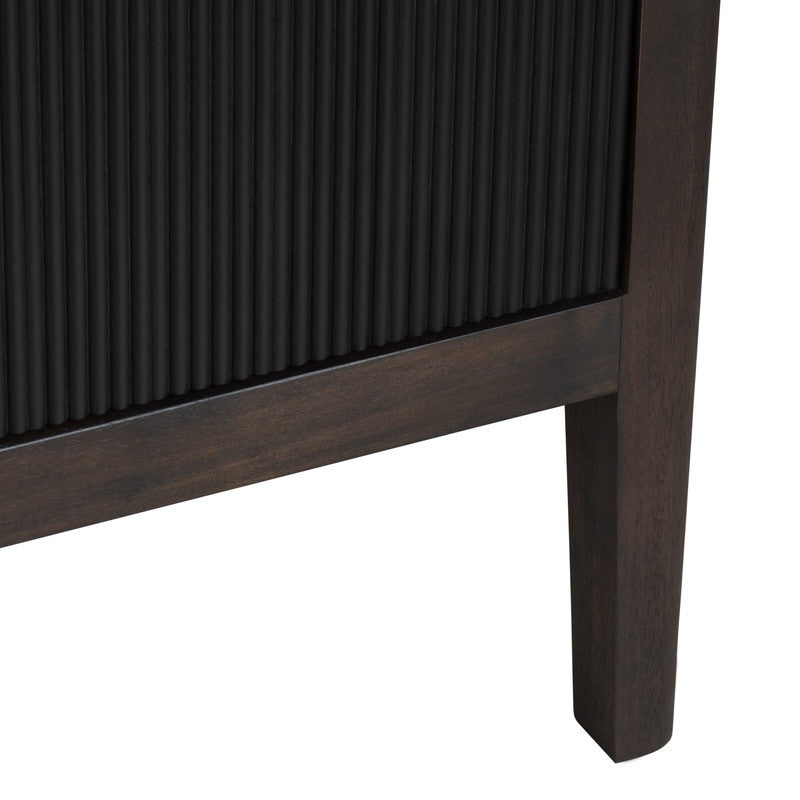 Worthington Brown/Black Four-Door Sideboard - Ornate Home