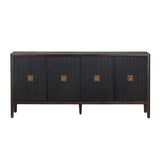 Worthington Brown/Black Four-Door Sideboard - Ornate Home