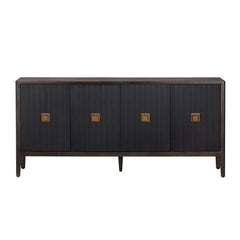 Worthington Brown/Black Four-Door Sideboard - Ornate Home