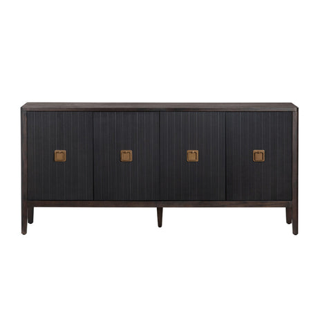Worthington Brown/Black Four-Door Sideboard - Ornate Home