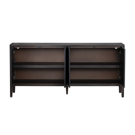 Worthington Brown/Black Four-Door Sideboard - Ornate Home