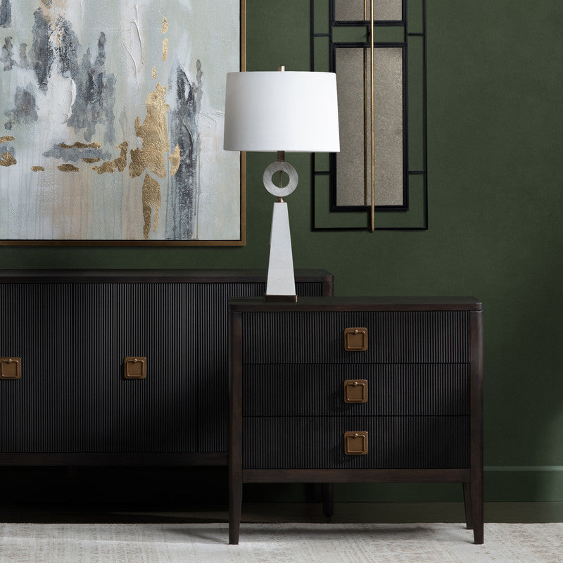 Worthington Brown/Black Three-Drawer Chest - Ornate Home