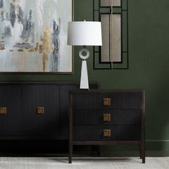Worthington Brown/Black Three-Drawer Chest - Ornate Home