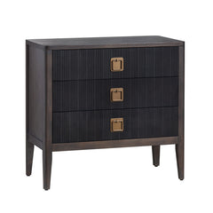 Worthington Brown/Black Three-Drawer Chest - Ornate Home