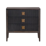 Worthington Brown/Black Three-Drawer Chest - Ornate Home