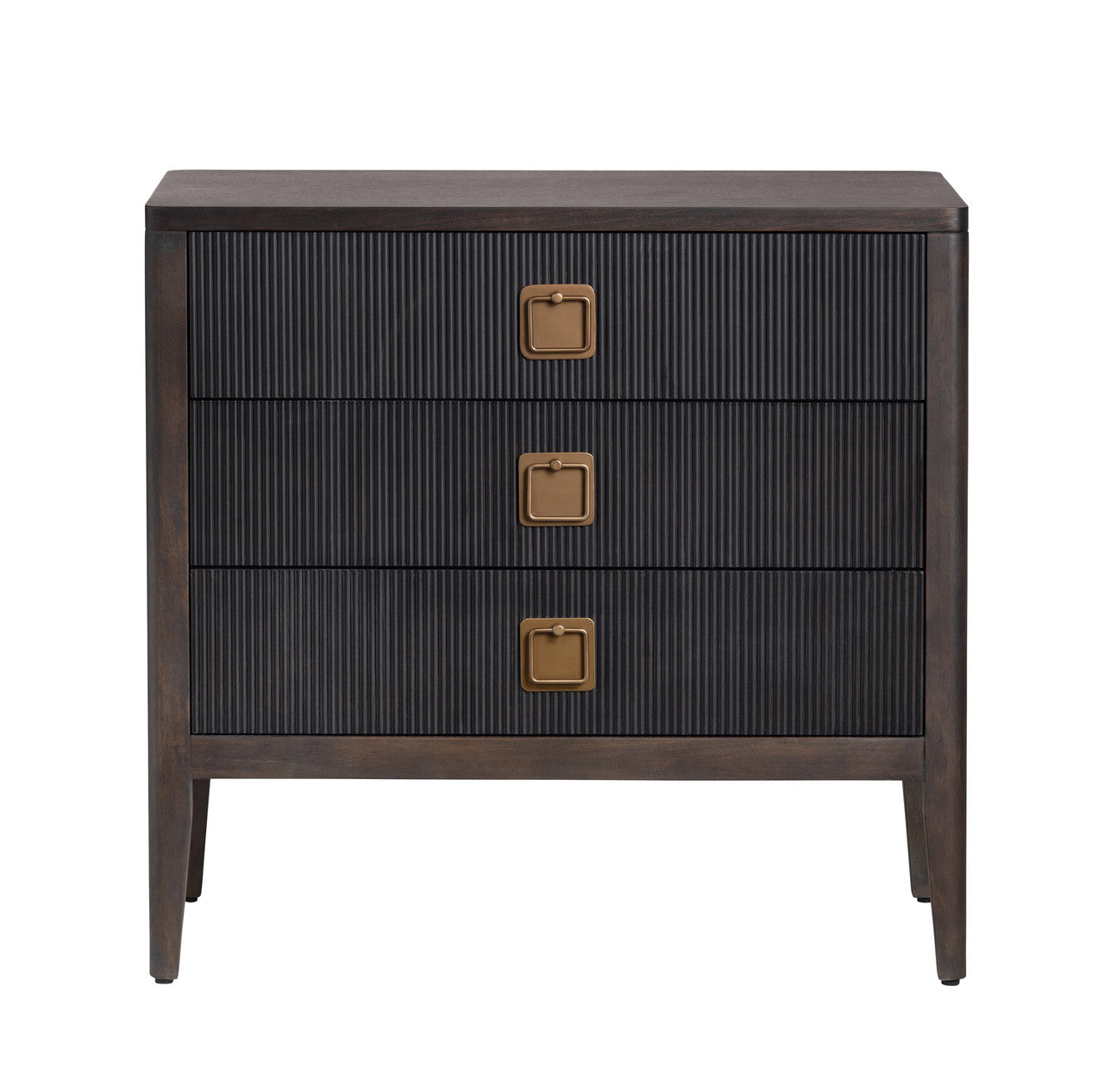 Worthington Brown/Black Three-Drawer Chest - Ornate Home