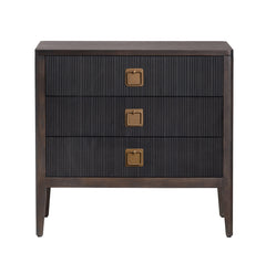 Worthington Brown/Black Three-Drawer Chest - Ornate Home
