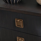 Worthington Brown/Black Three-Drawer Chest - Ornate Home