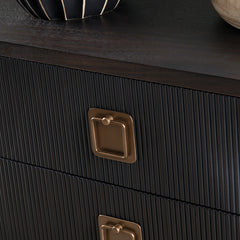 Worthington Brown/Black Three-Drawer Chest - Ornate Home