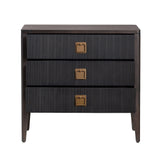 Worthington Brown/Black Three-Drawer Chest - Ornate Home