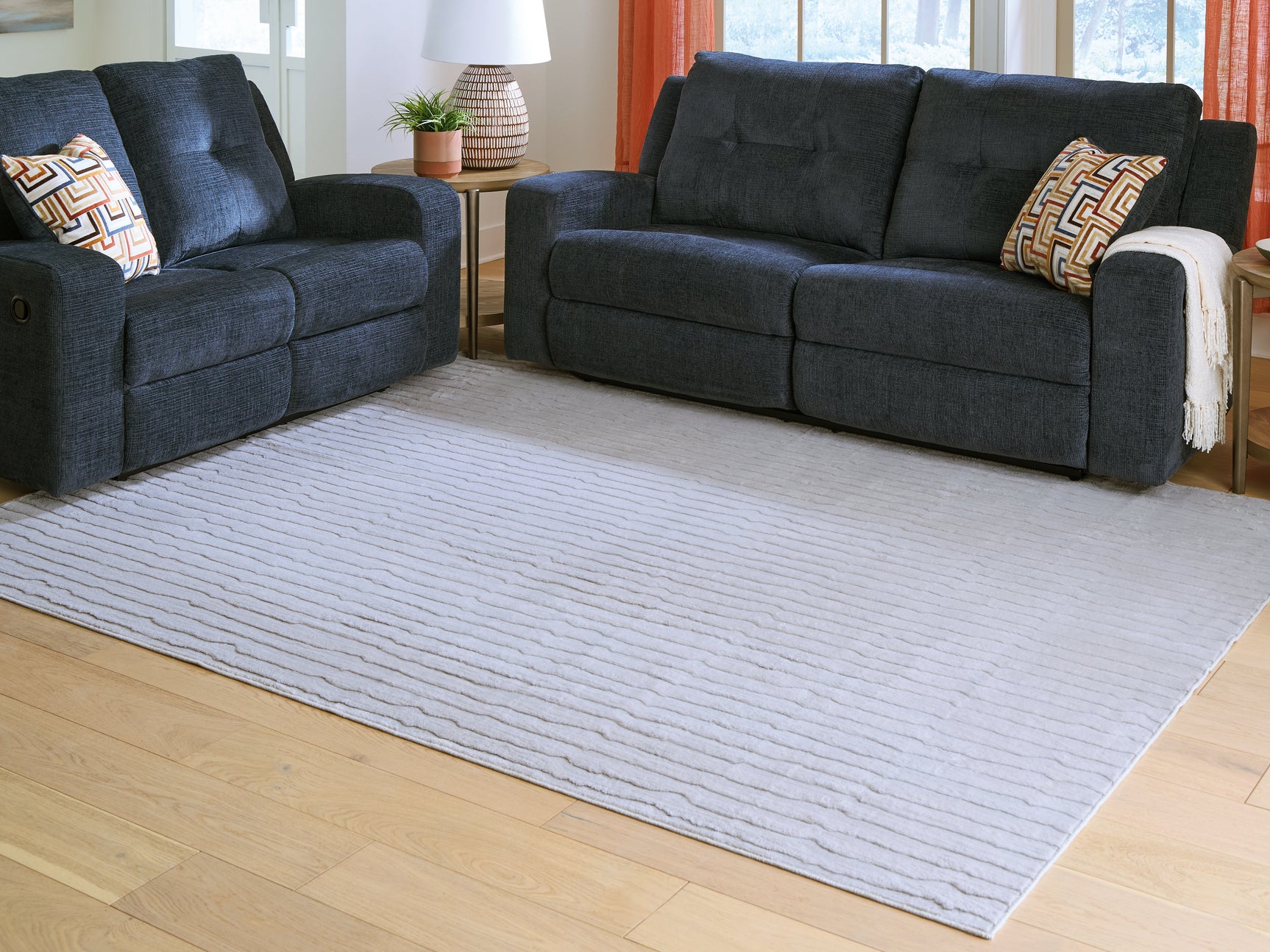 Worthley Gray Washable Large Rug - Ornate Home