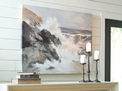 Worthner Tan/Gray/White Wall Art - Ornate Home