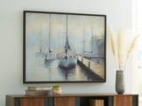 Worthney Blue/White/Brown Wall Art (Online Special Price) - Ornate Home
