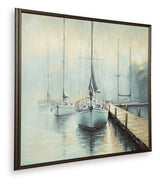 Worthney Blue/White/Brown Wall Art (Online Special Price) - Ornate Home