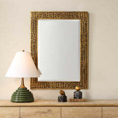 Woven In Time Gold Mirror - Ornate Home