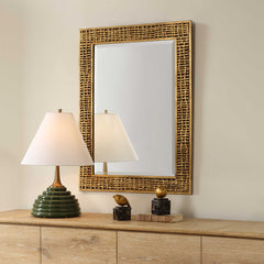 Woven In Time Gold Mirror - Ornate Home
