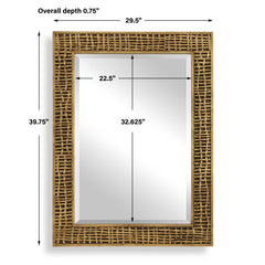Woven In Time Gold Mirror - Ornate Home