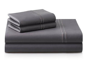 Woven Supima Charcoal Queen Cotton Sheet Set - Ornate Home