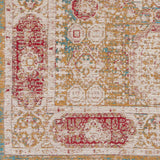 Wrangell Mustard/Red Damask Carpet Area Rug - Clearance - Ornate Home