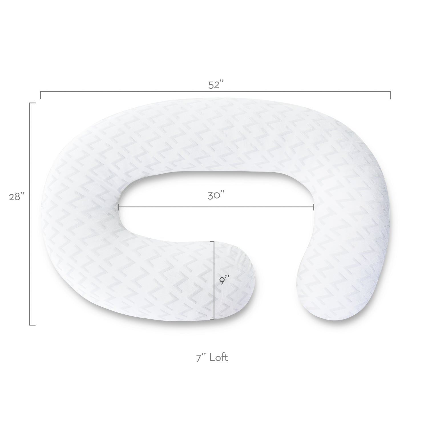 Wrap-Around White One Size Pillow - Ornate Home