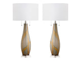 Wren Gold/White Table Lamp (Set of 2) - Ornate Home