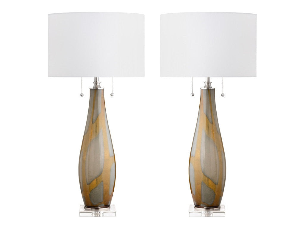 Wren Gold/White Table Lamp (Set of 2) - Ornate Home