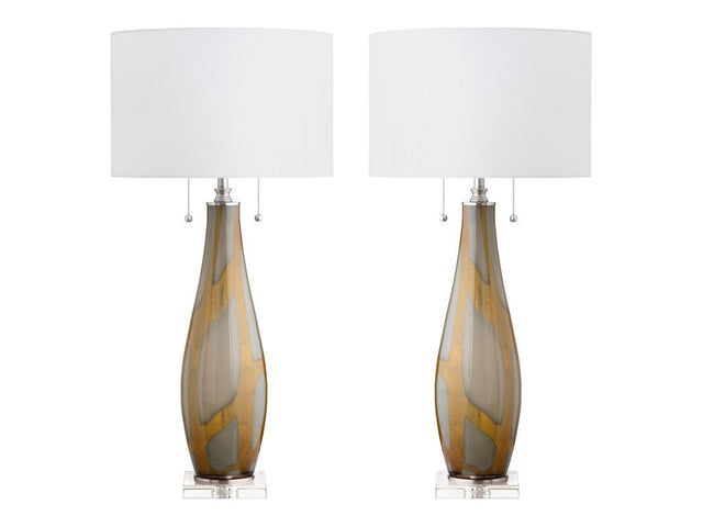 Wren Gold/White Table Lamp (Set of 2) - Ornate Home