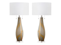 Wren Gold/White Table Lamp (Set of 2) - Ornate Home