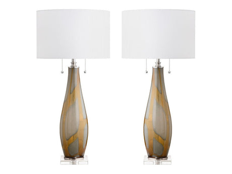 Wren Gold/White Table Lamp (Set of 2) - Ornate Home