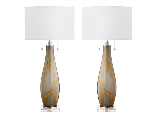 Wren Gold/White Table Lamp (Set of 2) - Ornate Home